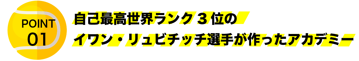 自己最高世界ランク3位のイワン・リュビチッチ選手が作ったアカデミー